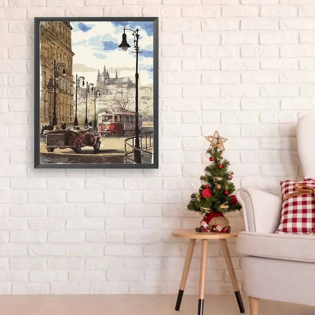 London Street Paint By Number oIL PAINTING