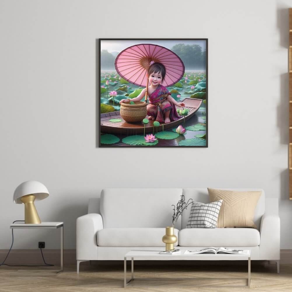 Lotus Girl 5D DIY Diamond Painting