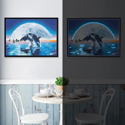 Dolphin Luminous Halloween Diamond Painting 