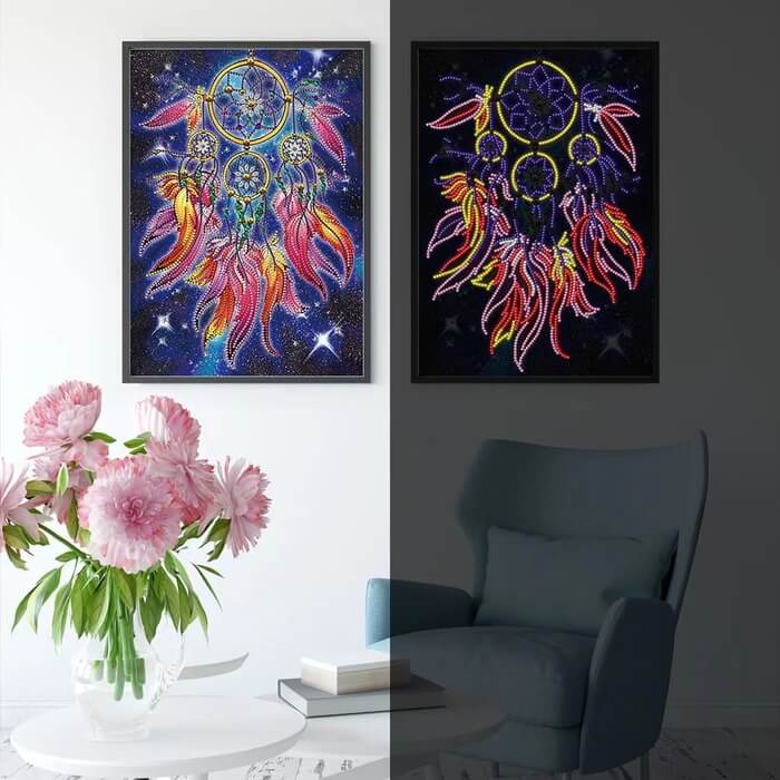 feather Dream Catcher Luminous Diamond Painting