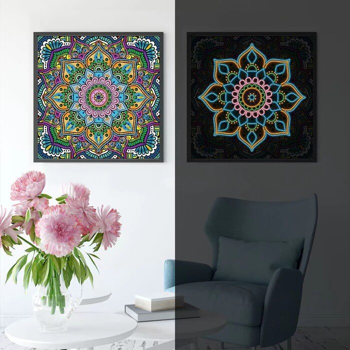 Mandala Crystal Rhinestone Luminous Diamond Painting