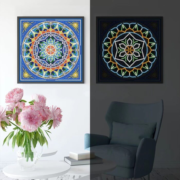 Mandala Crystal Rhinestone Luminous Diamond Painting