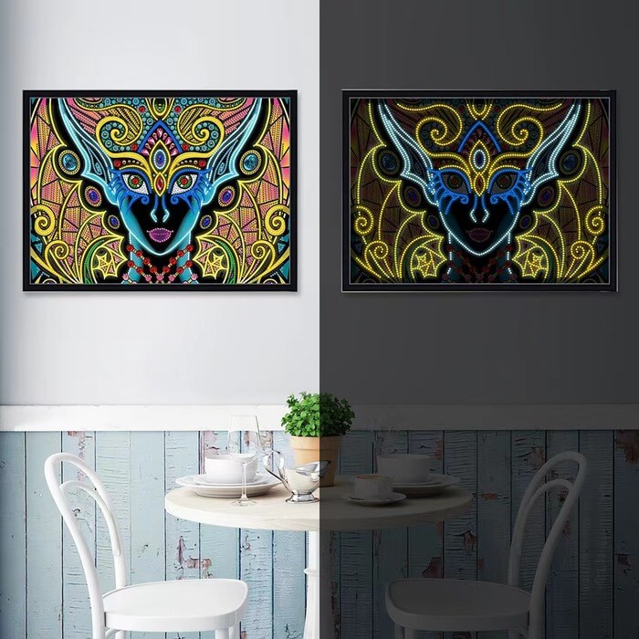 Mask Woman Luminous Diamond Painting