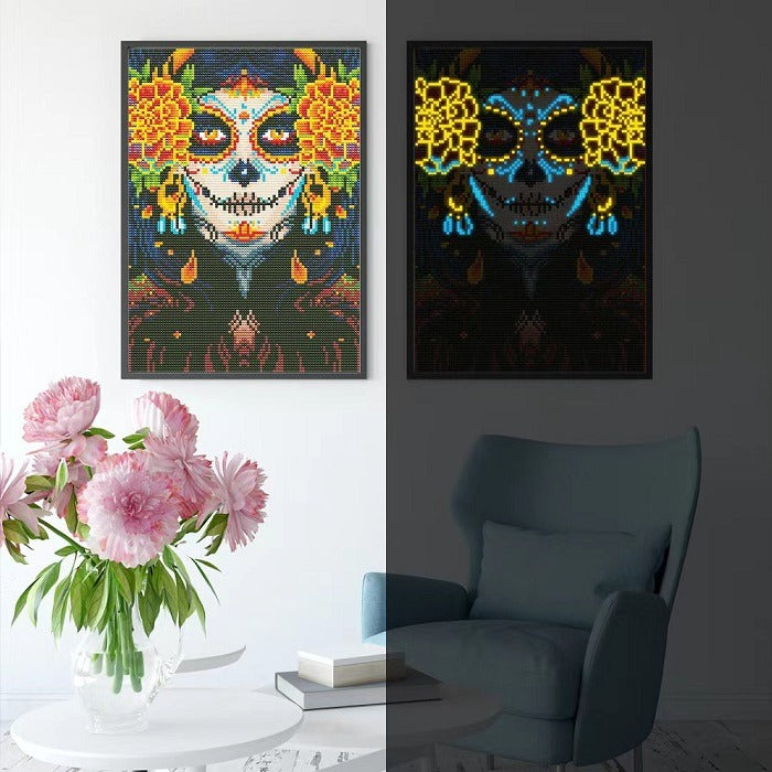 Luminous Skull Halloween Full Drill Diamond Painting