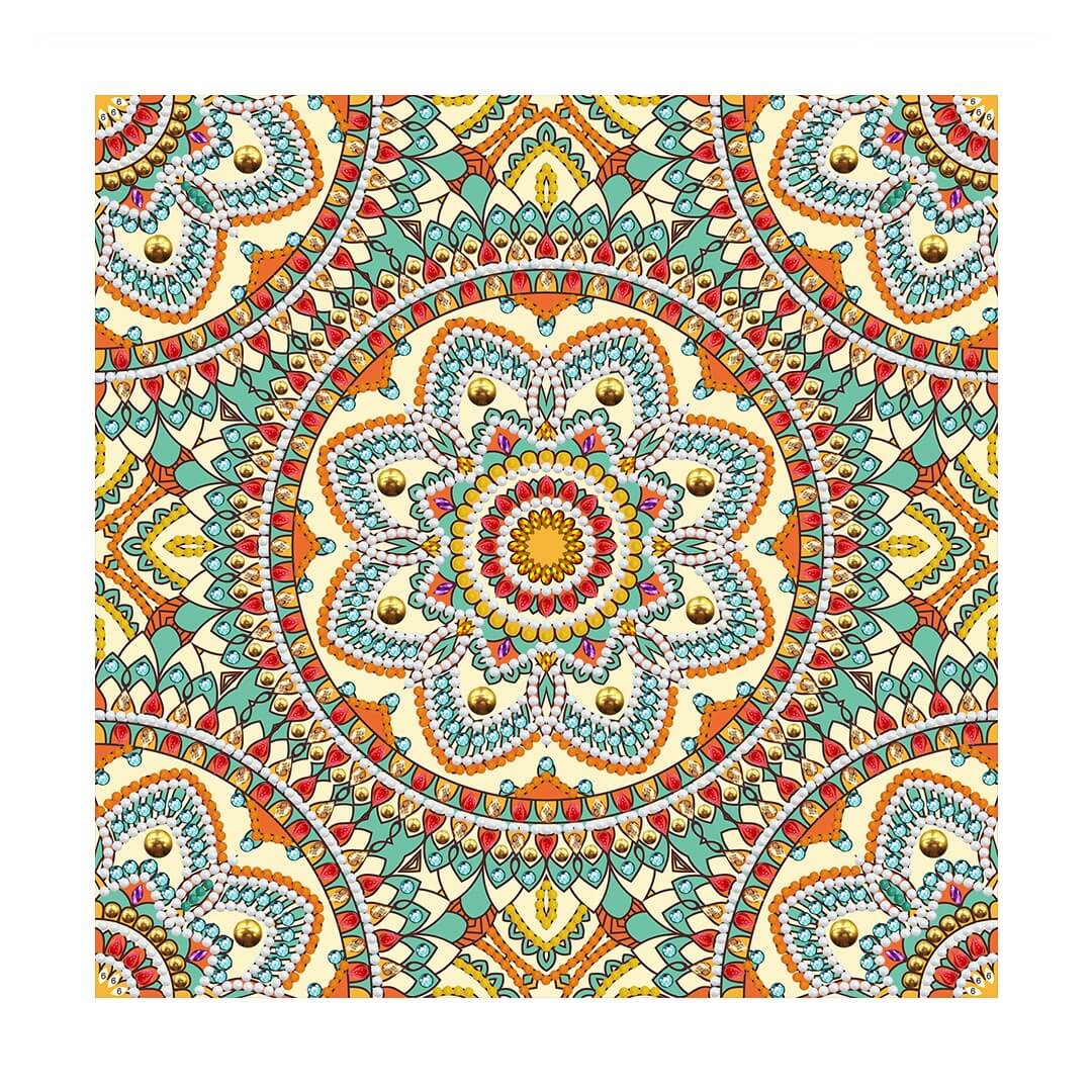 mandala luminous diamond painting kit