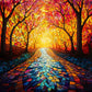 5D DIY Diamond Painting - Full Round / Square - Maple Leaf Forest B