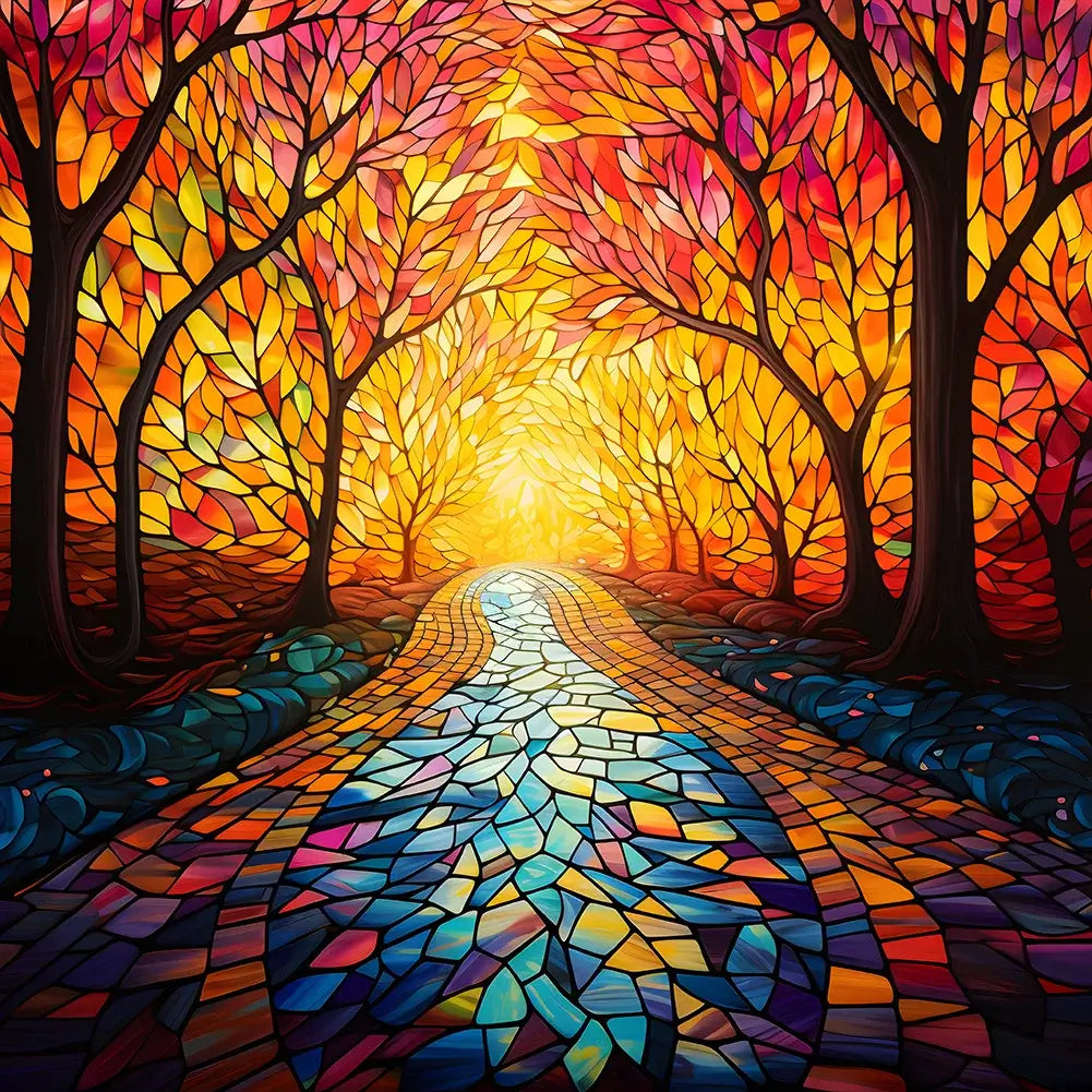 5D DIY Diamond Painting - Full Round / Square - Maple Leaf Forest B