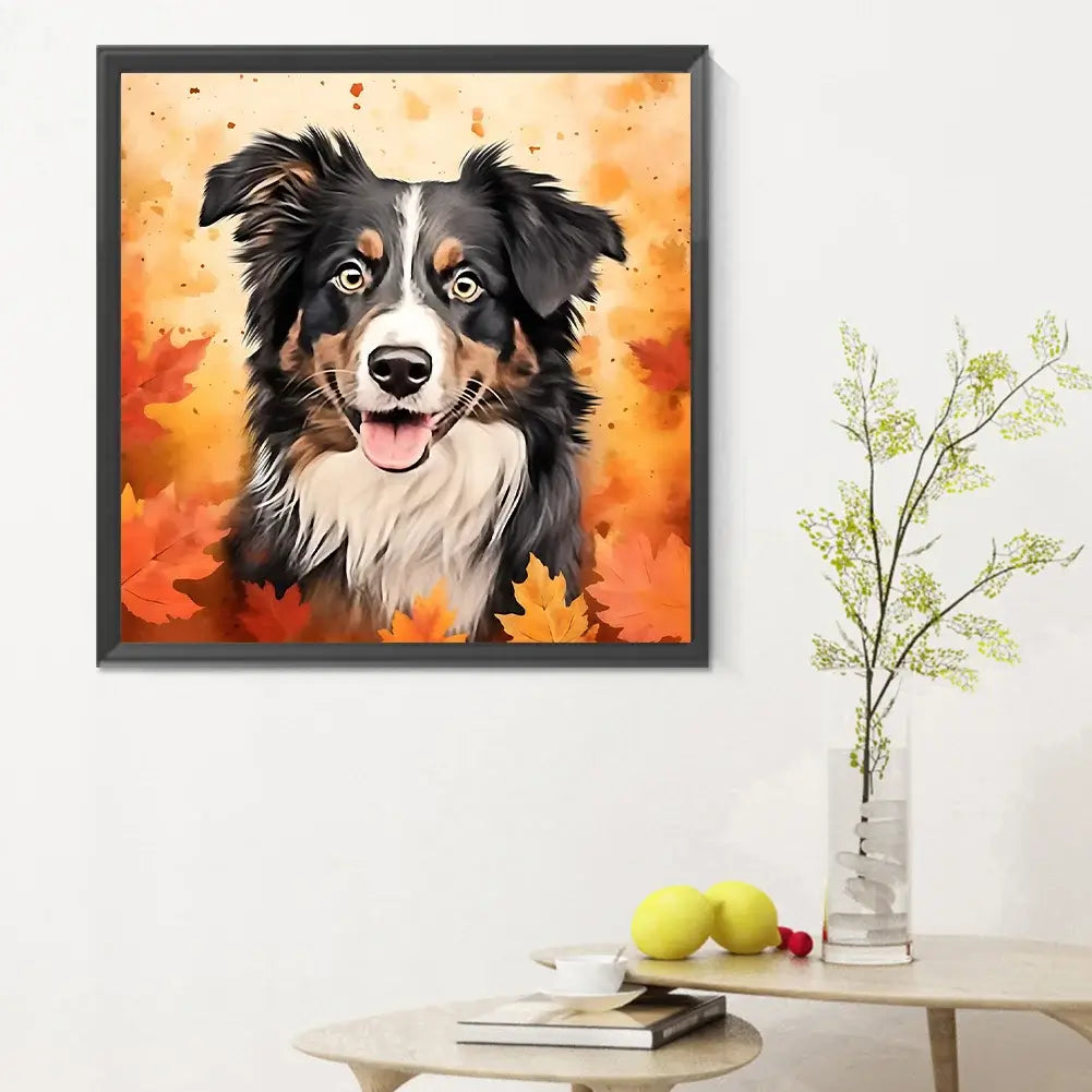 Maple Leaf Puppy C 5D DIY Diamond Painting 
