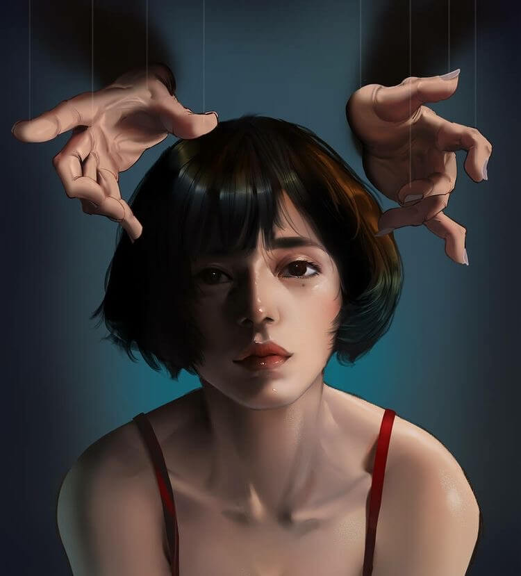 Diamond Painting - Full Round / Square - Melancholy Girl