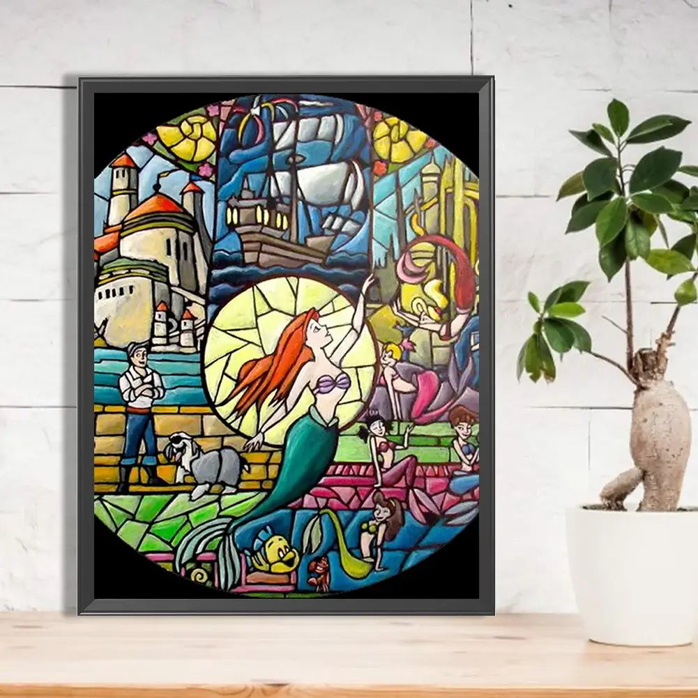 Stained Glass Mermaid Diamond painting Kit