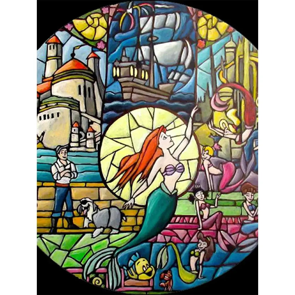 Stained Glass Mermaid Diamond painting