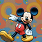 5D DIY Cartoon Diamond Painting Kit - Full Round / Square - Micky Mouse