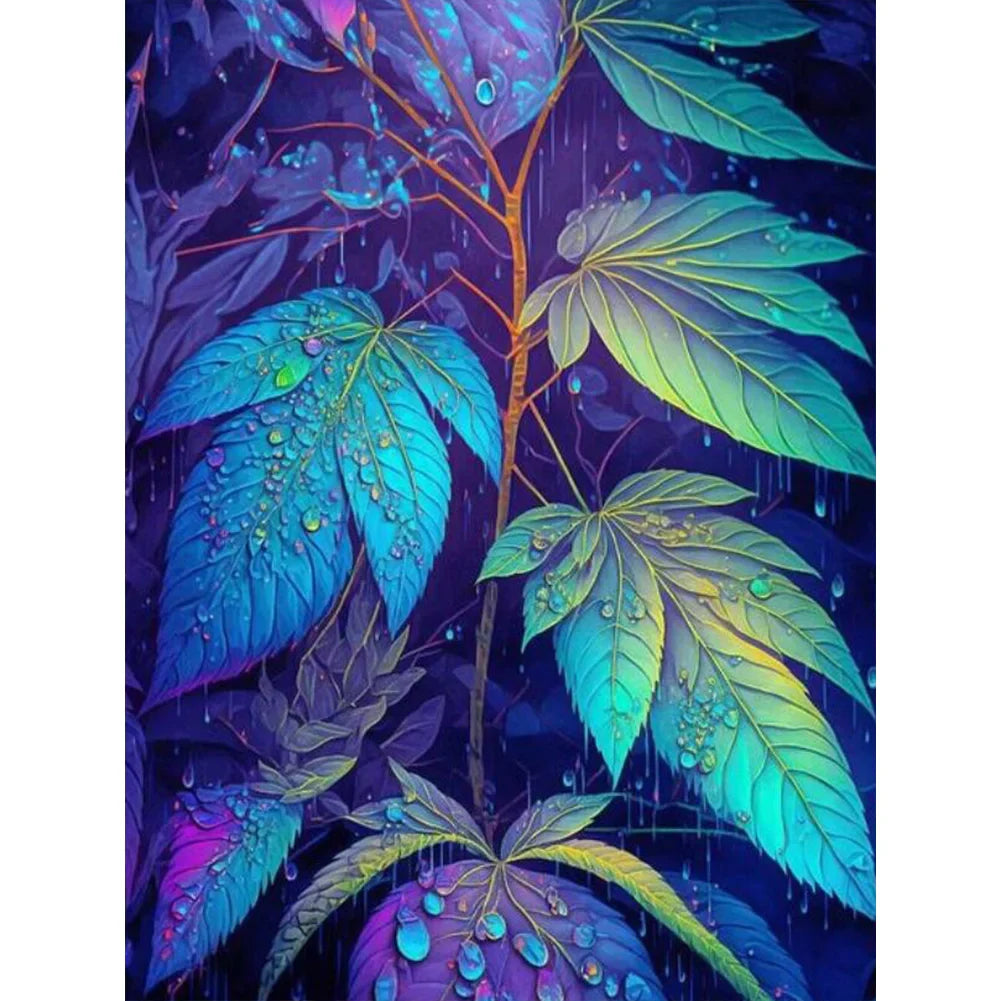 monstera diamond painting