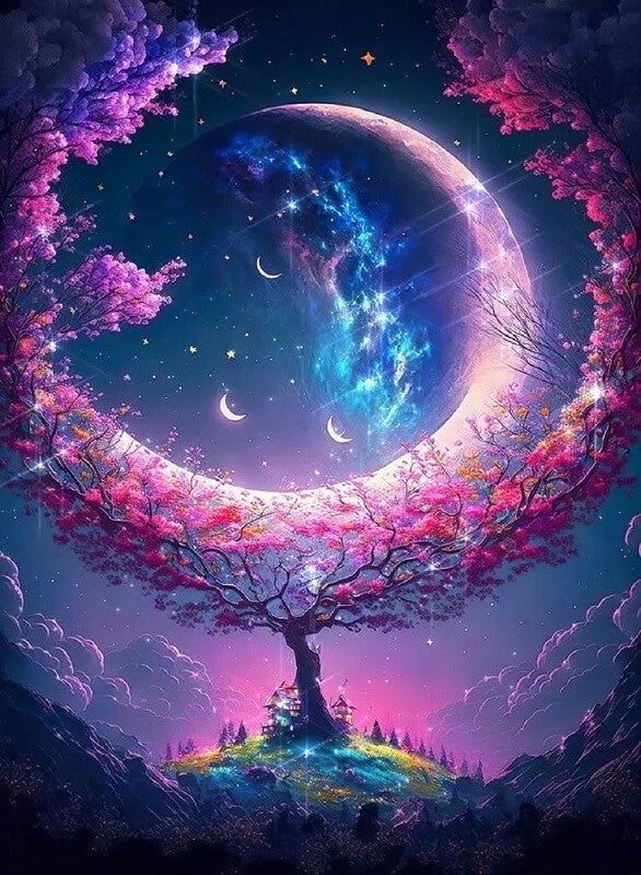5D DIY Moon Tree Diamond Painting