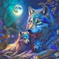 Moon Night Wolf 5D DIY Christmas Diamond Painting