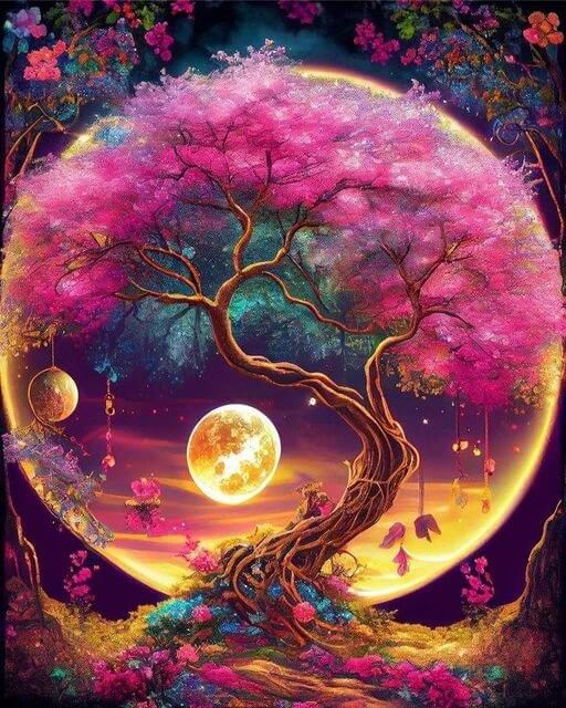 Moon Tree 5D DIY Diamond Painting Kit