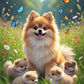 DIY Diamond Painting Kit - Full Round / Square - Mother Dog And Four Puppies