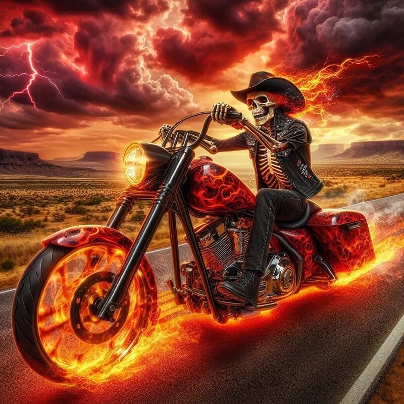 Halloween Motorcycle Diamond Painting