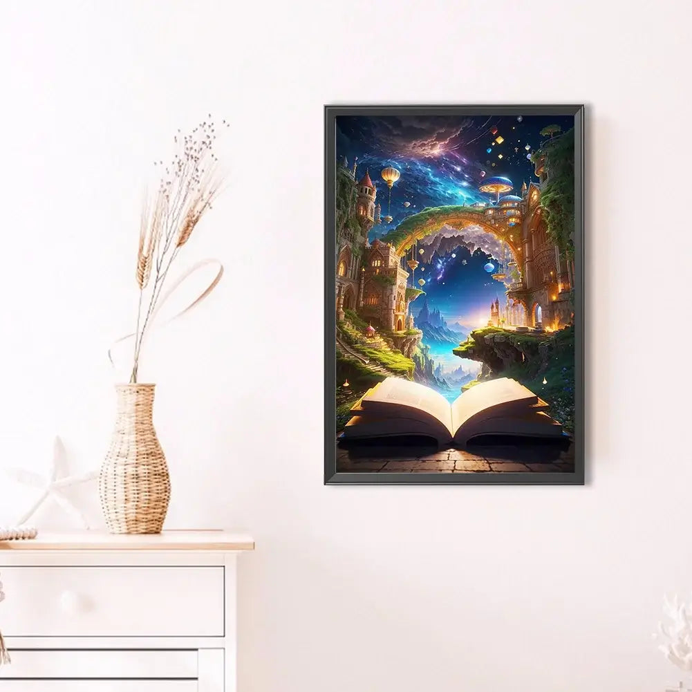 Mountain Sea and Book Diamond Painting Kit