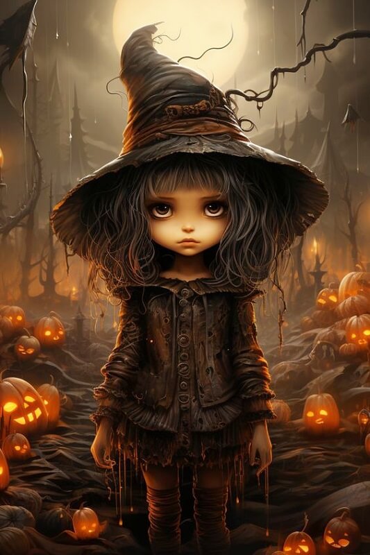 Halloween Mysterious Girl Diamond Painting