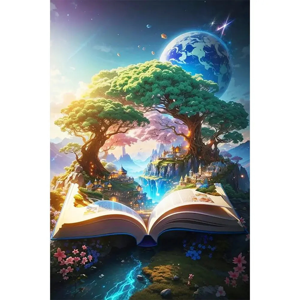 5D DIY Diamond Painting - Full Round / Square - Nature and Book B (40*60cm)
