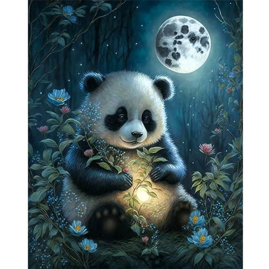 5D DIY Diamond Painting Kit - Full Round / Square - Night Panda