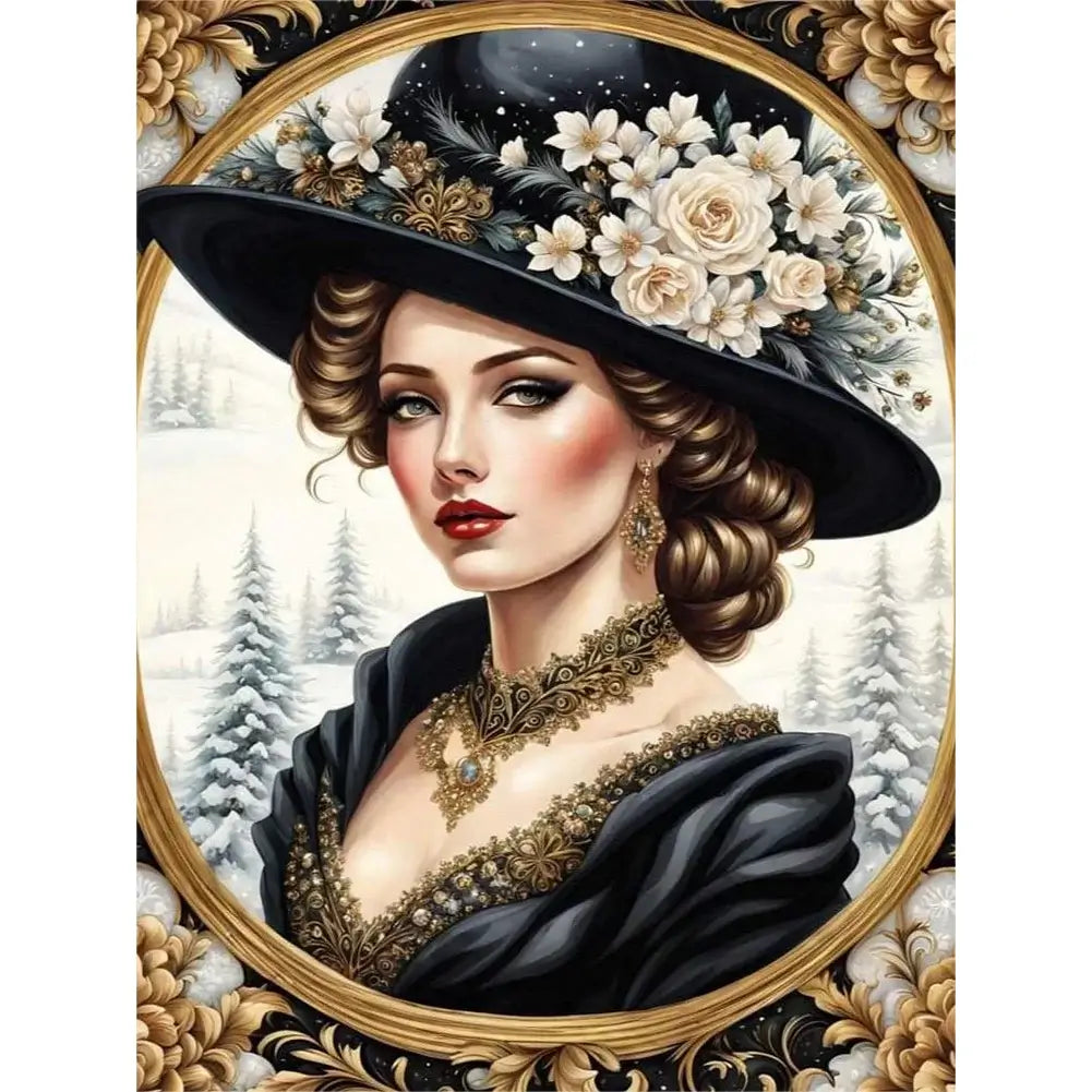 5D DIY Diamond Painting Kit - Full Round / Square - Noble Woman L