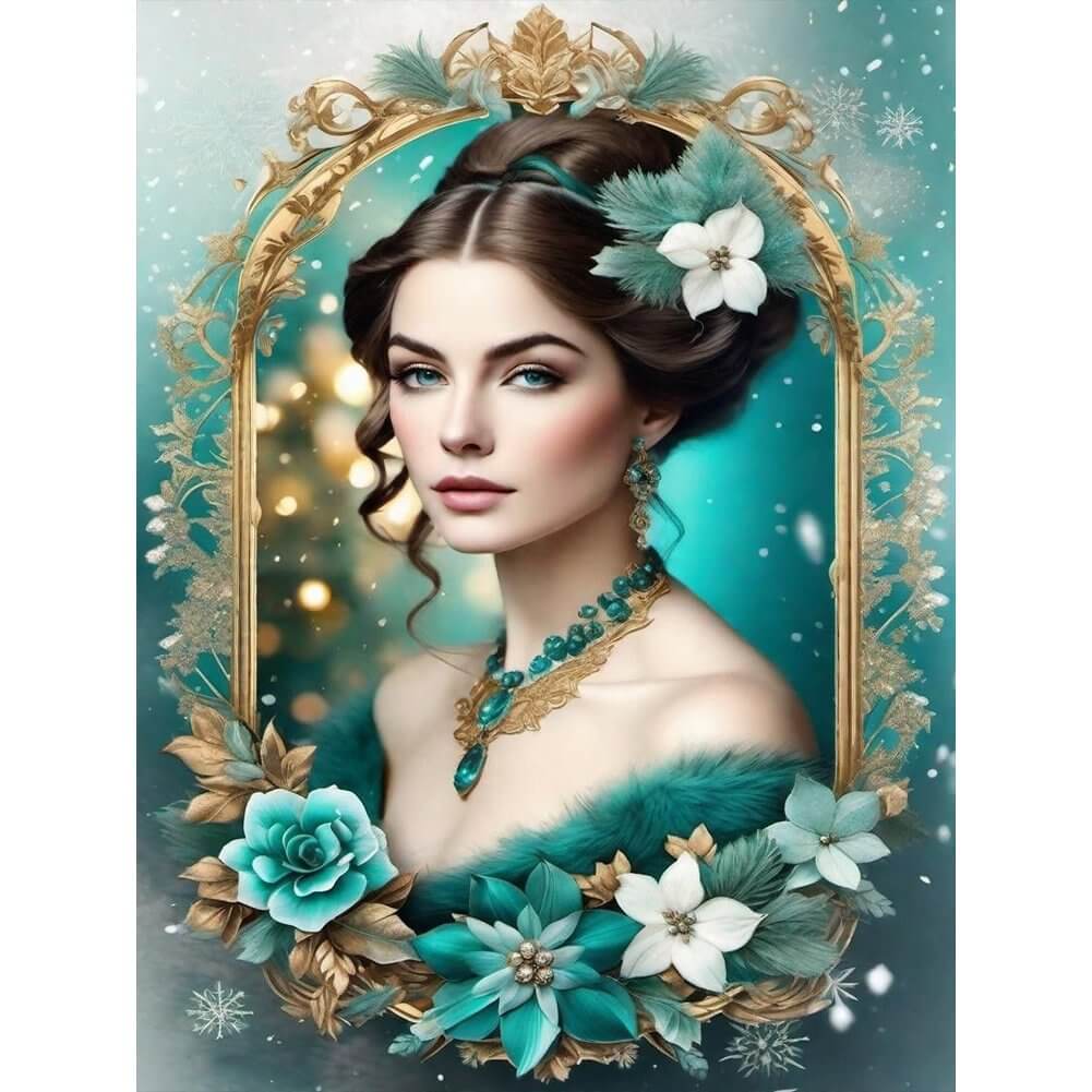 5D DIY Diamond Painting Kit - Full Round / Square - Noble Woman E
