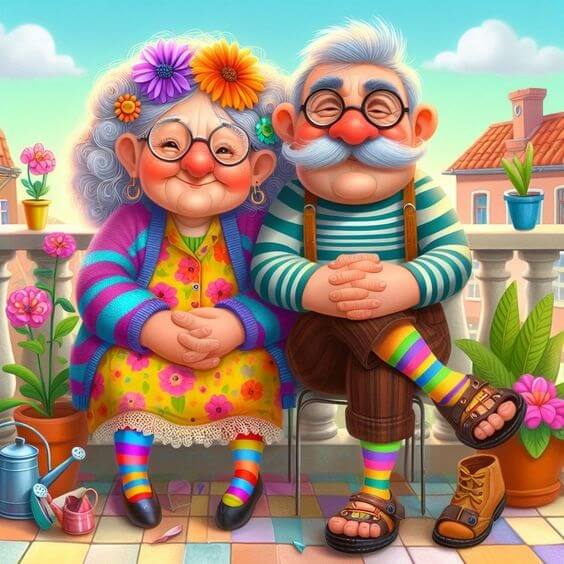 5D DIY Old Couple Diamond Painting