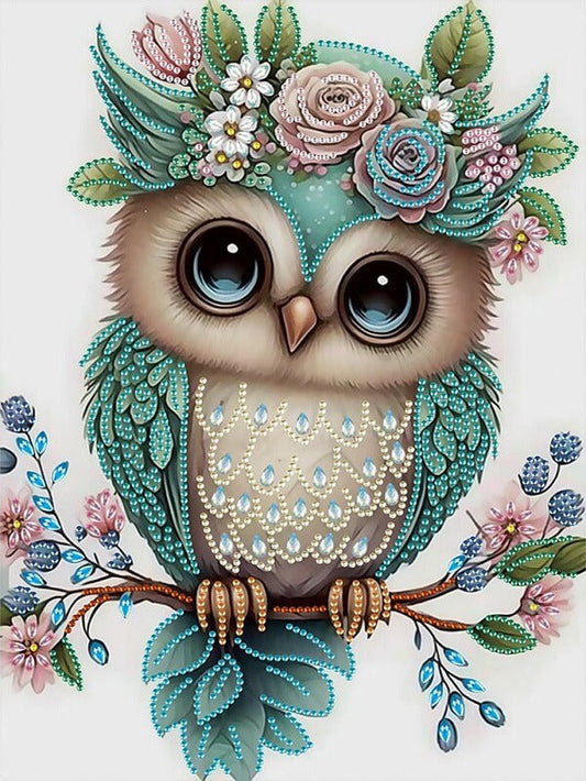 DIY Owl Crystal Rhinestone Diamond Painting Kit C