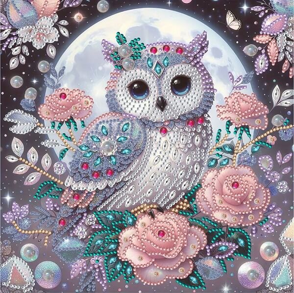 DIY Owl Crystal Rhinestone Diamond Painting Kit D