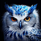 Blue Owl Diamond Painting