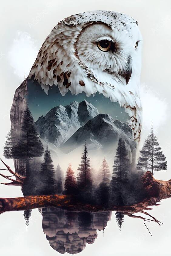 owl mountaint view diamond art kit