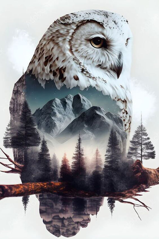 owl mountaint view diamond art kit