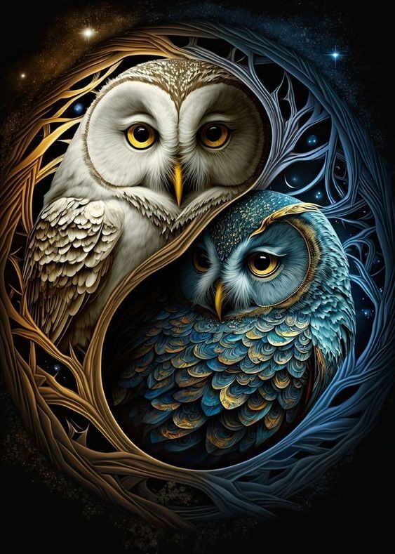 Two Owls 5D DIY Diamond Painting 