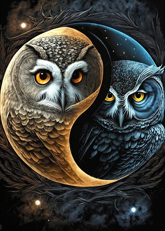 Tai Chi Owl 5D DIY Diamond Painting Kit