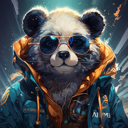 5D DIY Diamond Painting Kit - Full Round / Square - Cool Panda