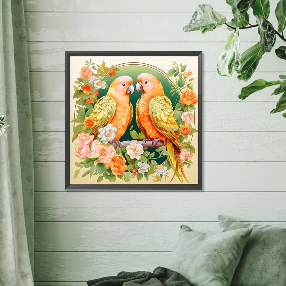A Pair Of Parrots 5D DIY Diamond Painting Kit