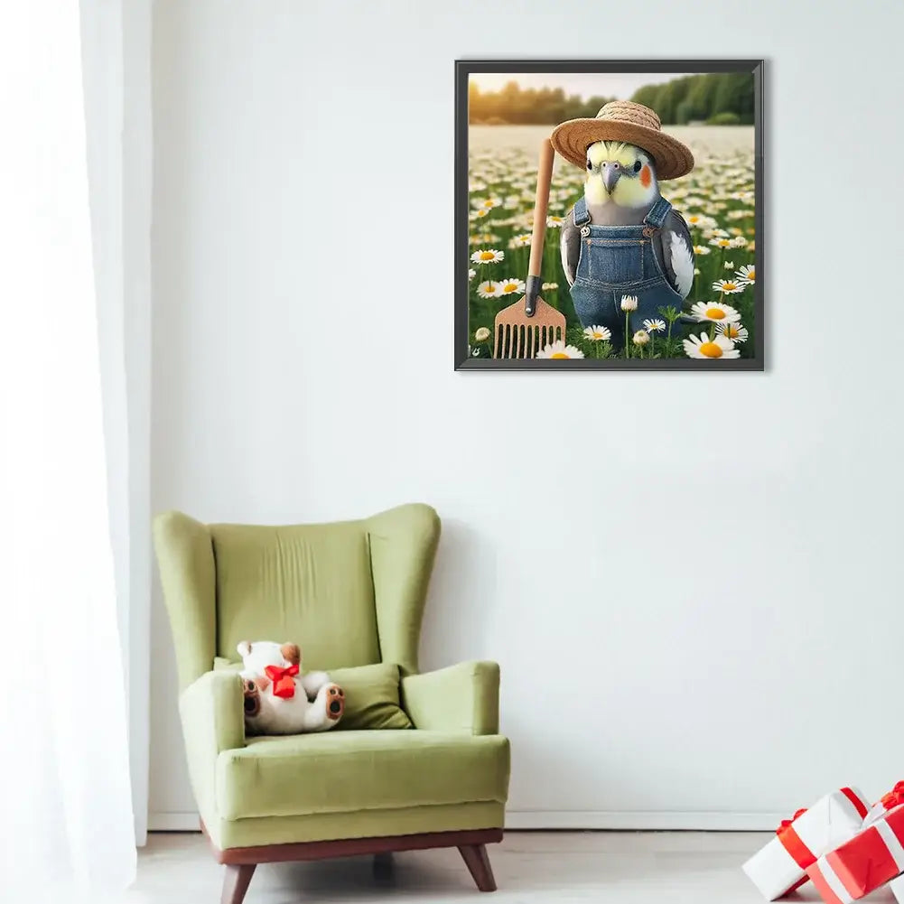 Parrot Farmer Diamond Painting Kit