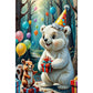 5D DIY Butterfly Diamond Painting Kit - Full Round / Square - Party White Bear