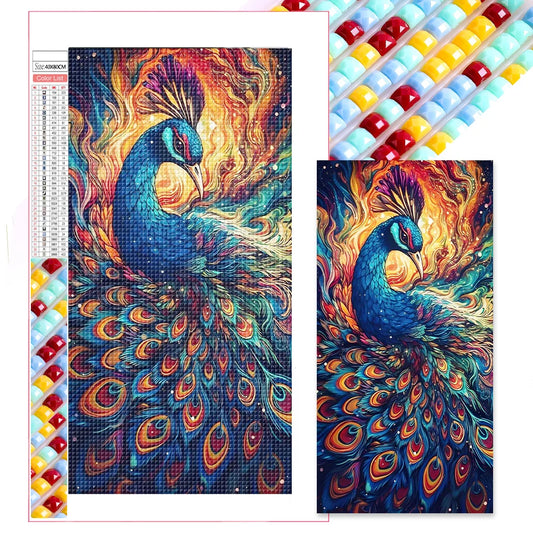 Big Size Diamond Painting - Full Square Drill - Peacock (40*80cm)