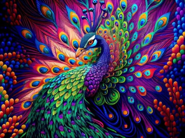 Peacock diamond painting