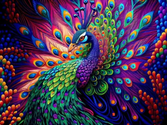 Peacock diamond painting