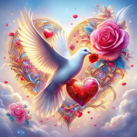 Pegion Love Peace Diamond Painting