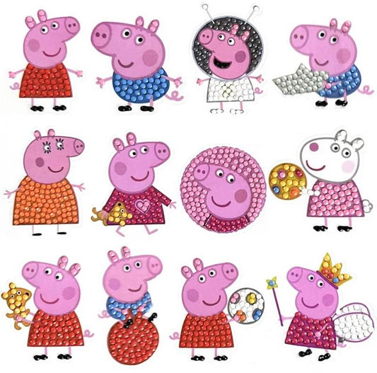 pepper pig diamond painting stickers kit