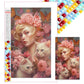 pink diamond art kit beauty and cat