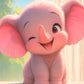 Pink Elephant Diamond Painting Kits