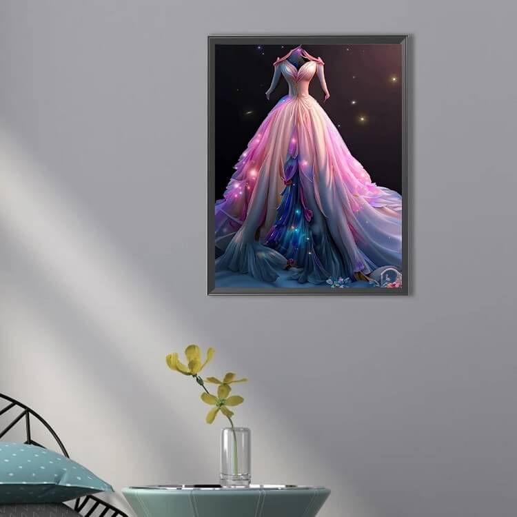 pink grace wedding dress 5d diamond art kits