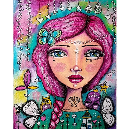 5D DIY Diamond Painting - Full Round / Square - Abstract Girl C