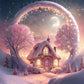 Pink House 5D DIY Diamond Painting